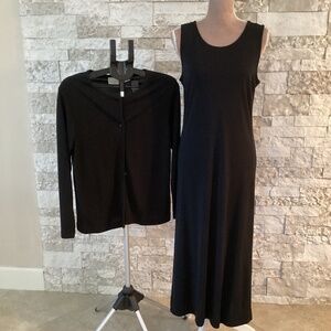 Relativity Brand Sleeveless Maxi Dress and Cardigan Set